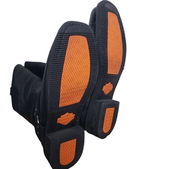 HARLEY DAVIDSON Mens Size 9.5 M Black Hustin Waterproof Motorcycle Riding Boots - Picture 13 of 15